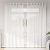vidaXL Voile Curtains with Loops 2 pcs White 140x225 cm