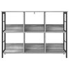 vidaXL Bookshelf Grey Sonoma 102 x 32 x 72.5 cm Engineered Wood