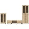 vidaXL TV Cabinet Set with Drawer FLORIN Sonoma Oak Engineered Wood