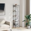 vidaXL Bookshelf 5-Tier Grey Sonoma 35x30x174 cm Engineered Wood