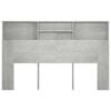vidaXL Headboard Cabinet Concrete Grey 160x19x103.5 cm