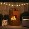 vidaXL Fire Pit Brown 50 x 50 x 100 cm Steel