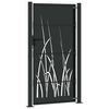 vidaXL Garden Gate with Lock Black 85 x 180 cm Powder-coated steel