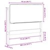 vidaXL Upholstered Headboard Brown and Dark Grey 75 cm Solid Pine Wood