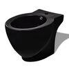 Round Bidet Stand Black High-quality Ceramic
