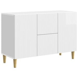 vidaXL Sideboard High Gloss White 89 x 34.5 x 60 cm Engineered Wood