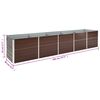 vidaXL Garden Raised Bed Galvanised Steel 400x80x45 cm Brown