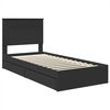 vidaXL Storage Bed with Headboard Black 100 x 200 cm Engineered Wood