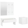 vidaXL Hallway Furniture Set High Gloss White Engineered Wood
