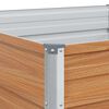 vidaXL Garden Raised Bed 400x80x77 cm Galvanized Steel Silver