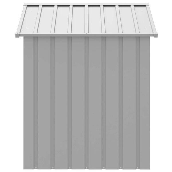 vidaXL Dog House with Roof Light Grey 117x103x123 cm Galvanised Steel