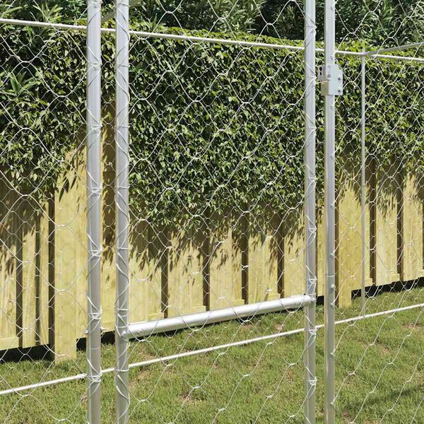 vidaXL Dog Cage Silver 800 x 200 x 200 cm Galvanised Steel