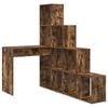 vidaXL Corner Desk Smoked Oak 101.5 x 149.5 x 149.5 cm Engineered Wood