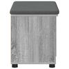 vidaXL Hall Bench with Cushion Plain Grey Sonoma 60 x 38 x 46 cm