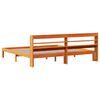 vidaXL Bed Frame without Mattress Wax Brown 180x200 cm Super King Solid Wood Pine