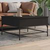 vidaXL Coffee Table Black 80x80x45 cm Engineered Wood and Metal