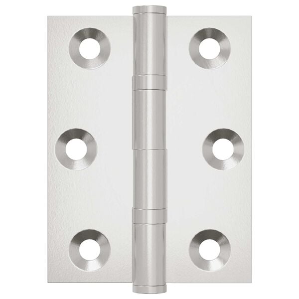 vidaXL Hinge 2 pcs Silver 50 x 38 x 1.3 mm Steel