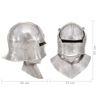 vidaXL Medieval Knight Helmet Antique Replica LARP Silver Steel