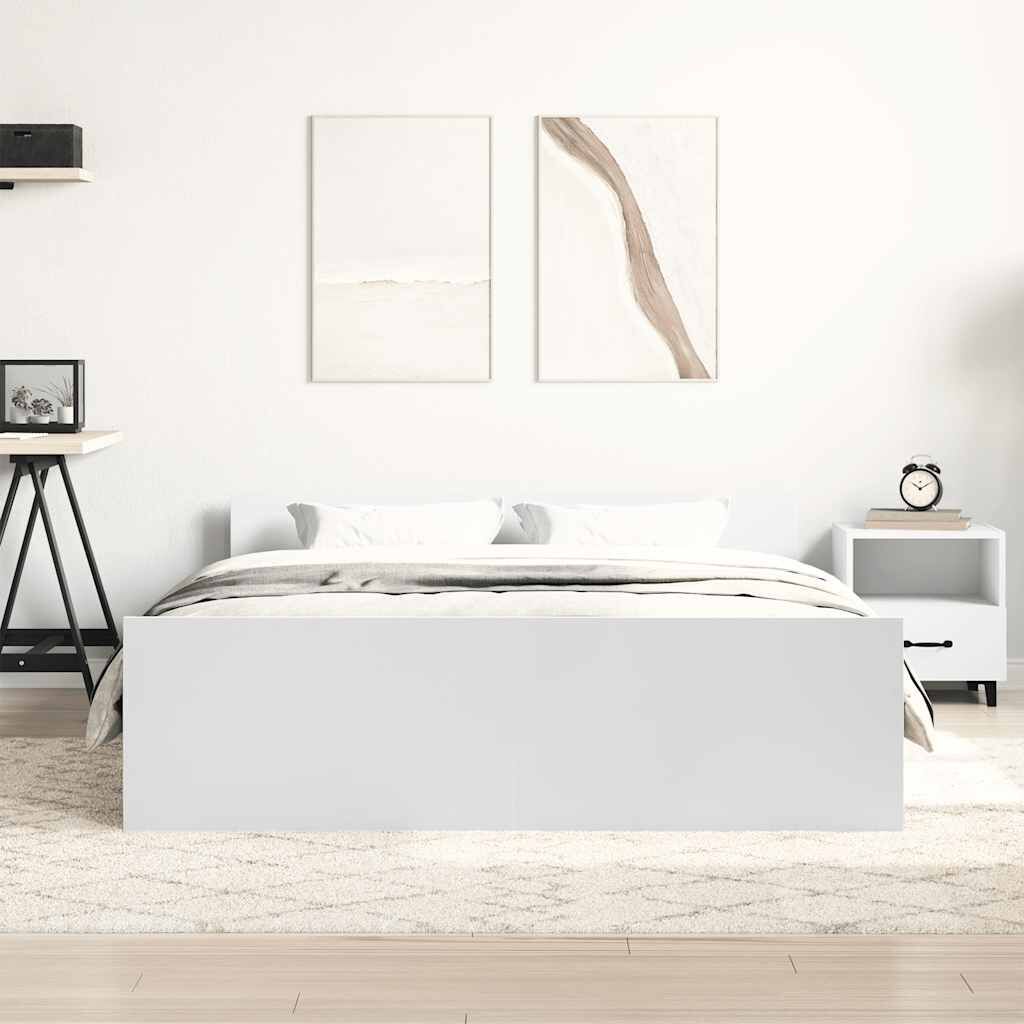 vidaXL Bed Frame without Mattress White 140x200 cm