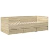 vidaXL Daybed with Drawers without Mattress Sonoma Oak 90x200 cm