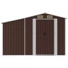vidaXL Garden Shed Brown 277x279x179 cm Galvanised Steel