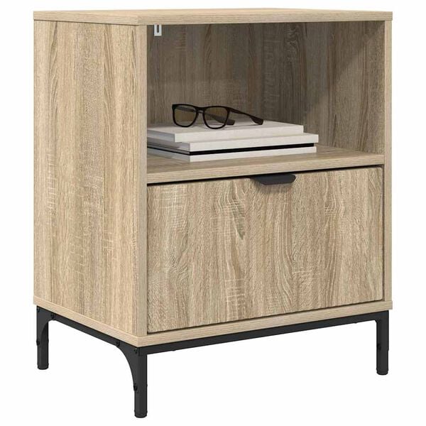 vidaXL Bedside Cabinet with Drawer 2 pcs Sonoma oak 49 x 36 x 61 cm