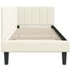 vidaXL Corner Bed Frame with Headboard Cream 80 cm x 200 cm Velvet