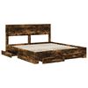 vidaXL Bed Frame with Drawer with Headboard Manual Engineered Wood