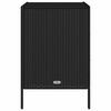 vidaXL Garden Storage Cabinet Black 55x59x80 cm Poly Rattan