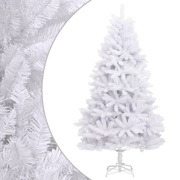 vidaXL Artificial Hinged Christmas Tree with Stand White 270 cm