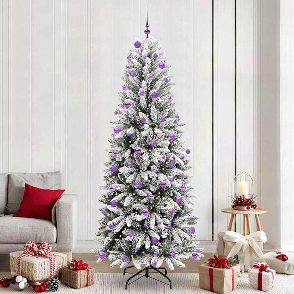 vidaXL Artificial Christmas Tree with 300 LEDs White 93 x 93 x 240 cm
