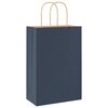 vidaXL Paper Bags 50 pcs with Handles Blue 21x11x31 cm