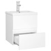 vidaXL Sink Cabinet with Built-in Basin White Engineered Wood