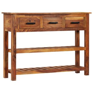 vidaXL Sideboard with 3 Drawers 110x30x80 cm Solid Acacia Wood