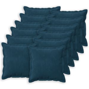 vidaXL Cushion with Pillow HOUTEN 12 pcs Blue Velvet