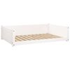 vidaXL Dog Bed White 105.5x75.5x28 cm Solid Pine Wood