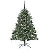 vidaXL Artificial Christmas Tree with 150 LEDs with Stand Green 150 cm