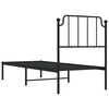 vidaXL Metal Bed Frame without Mattress with Headboard Black 80x200cm