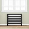 vidaXL Radiator Cover Black Oak 104 x 20 x 82 cm Engineered Wood