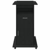 vidaXL Podium with Drawer Black Oak 55 x 55 x 107 cm Engineered Wood