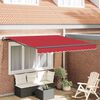 vidaXL Retractable Awning Manual Red 350 x 250 cm Polyester and Steel