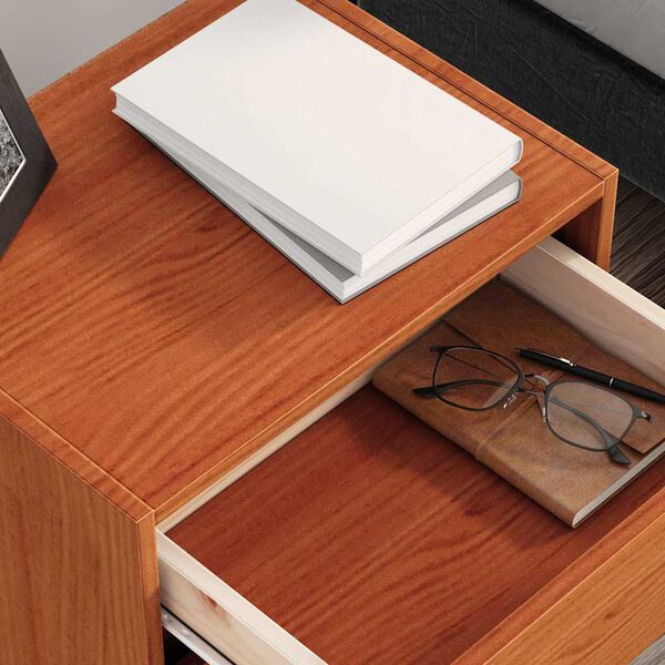 vidaXL Bedside Tables Wax Brown 40 x 30.5 x 35.5 cm Pine Wood
