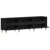 vidaXL TV Cabinet Black Oak 150 x 30 x 44.5 cm Engineered Wood