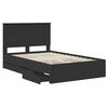 vidaXL Bed Frame with Drawer Black 120 x 200 cm Engineer Wood