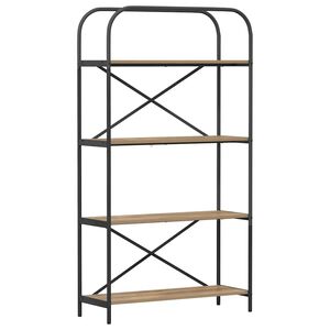 vidaXL Bookshelf 4-Tier 80 x 30 x 146 cm Engineered wood Artisan Oak