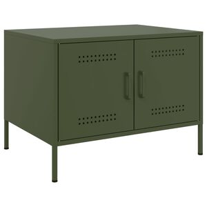 vidaXL Coffee Table Olive Green 68x50x50.5 cm Steel