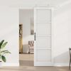 vidaXL Sliding Door ORKDAL White 78 x 232 cm Solid Pine Wood and Glass
