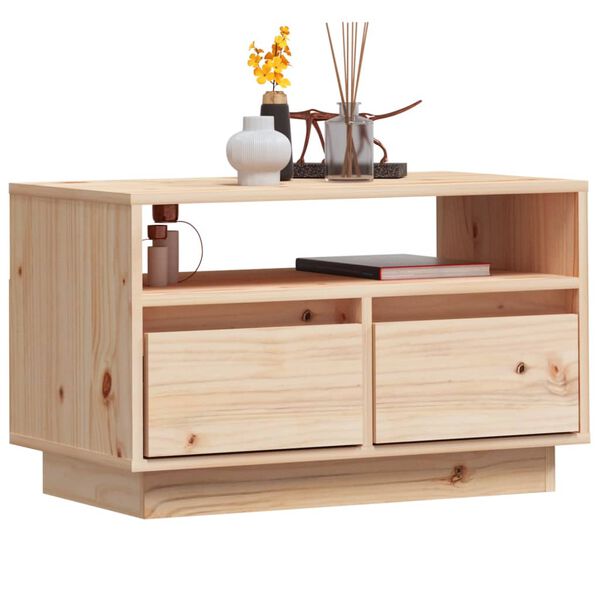vidaXL TV Cabinet 60x35x37 cm Solid Wood Pine