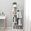 vidaXL Book Cabinet White 48x25.5x140 cm Engineered Wood