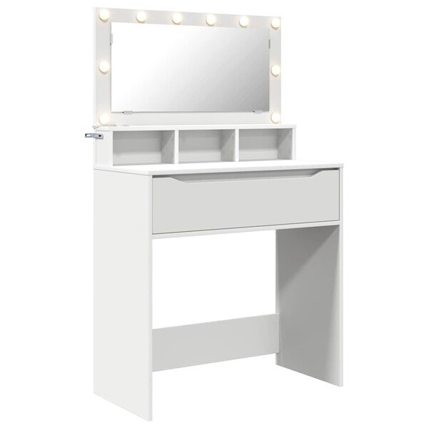 vidaXL Bedroom Dressing Tables with Drawer White 80 x 39.6 x 135 cm